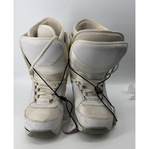 Flow Vega Lace Snowboard Boots Womens 9 White Cream All Mountain Lacing System